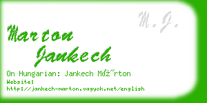 marton jankech business card